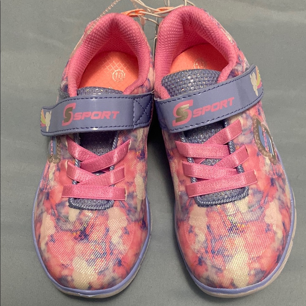 Skechers Pink and Blue Floral Sneakers
